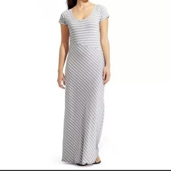 NEW!!! Athleta Striped Tee Shirt Maxi Dress Size Small - Picture 1 of 11